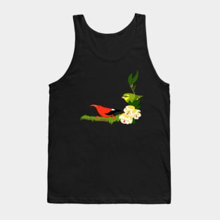 Hawaiian birds 4 - Parrotbill and iiwi Tank Top